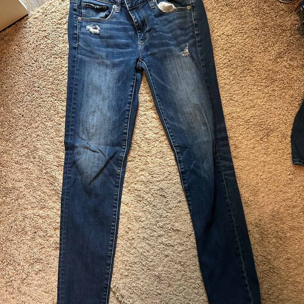 Women's American Eagle Distressed Super Stretch X Skinny Jeans Size 4